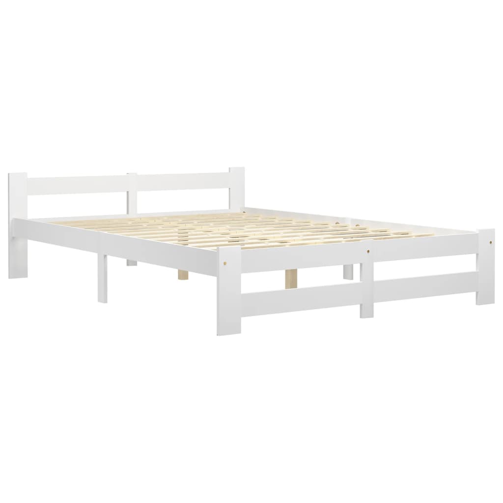 Giroletto senza Materasso Bianco 160x200 cm in Legno di Pino | homemem39