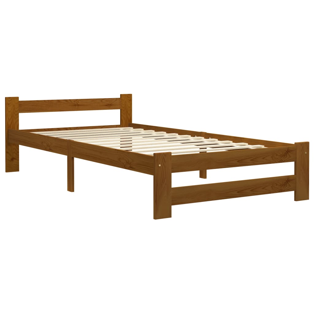 Giroletto senza Materasso Ambrato Legno Massello Pino 90x200 cm | homemem39
