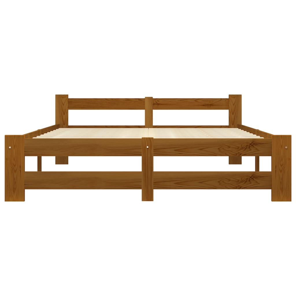 Giroletto senza Materaso Ambrato in Legno di Pino 140x200 cm | homemem39