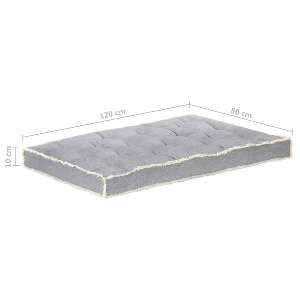 Cuscino per Divano in Pallet Antracite 120x80x10 cm - homemem39