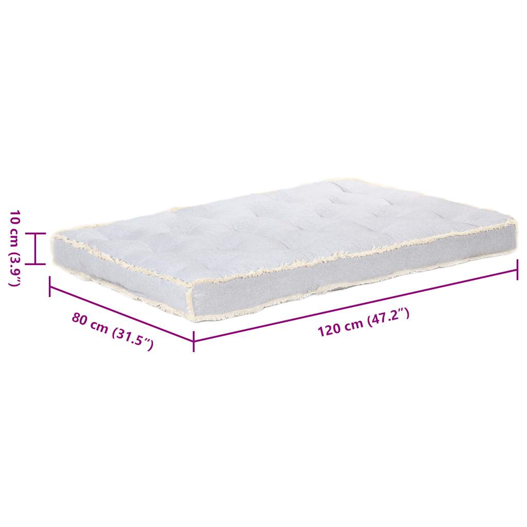 Cuscino per Divano in Pallet Grigio 120x80x10 cm | homemem39
