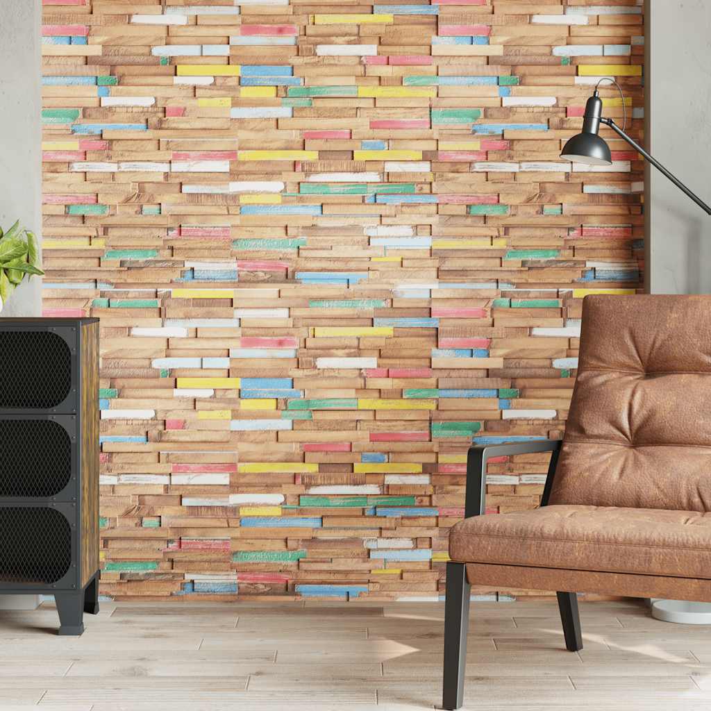 Pannelli per Pareti 10 pz 1,03 m² in Legno Massello di Teak