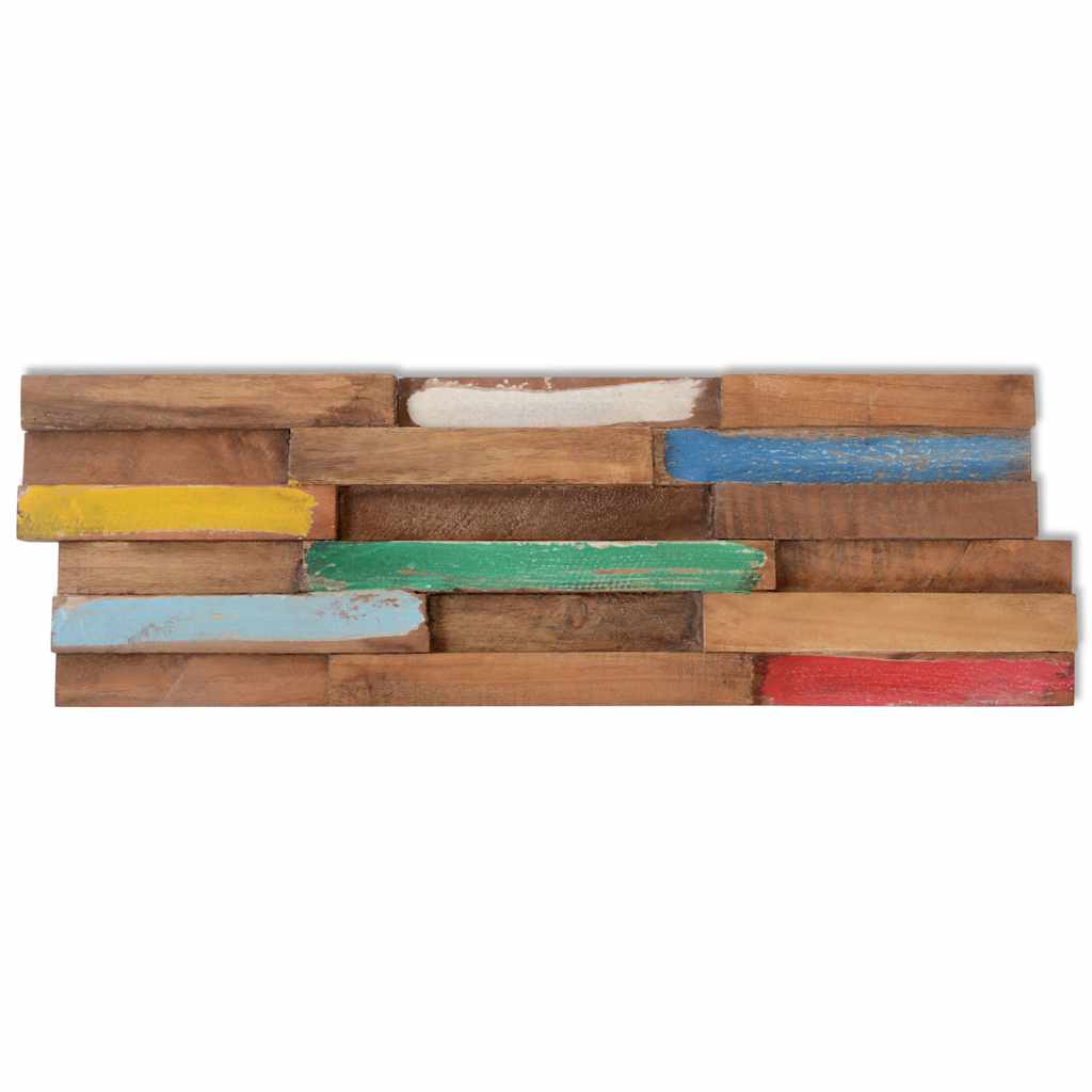 Pannelli per Pareti 10 pz 1,03 m² in Legno Massello di Teak | homemem39