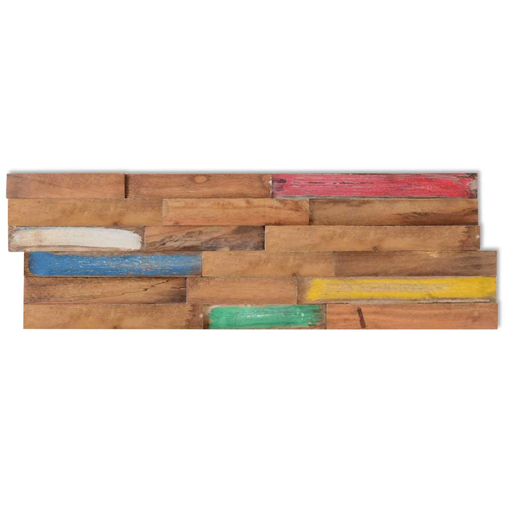 Pannelli per Pareti 10 pz 1,03 m² in Legno Massello di Teak | homemem39