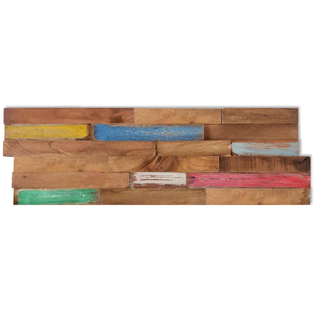 Pannelli per Pareti 10 pz 1,03 m² in Legno Massello di Teak | homemem39