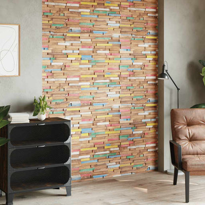 Pannelli per Pareti 10 pz 1,03 m² in Legno Massello di Teak