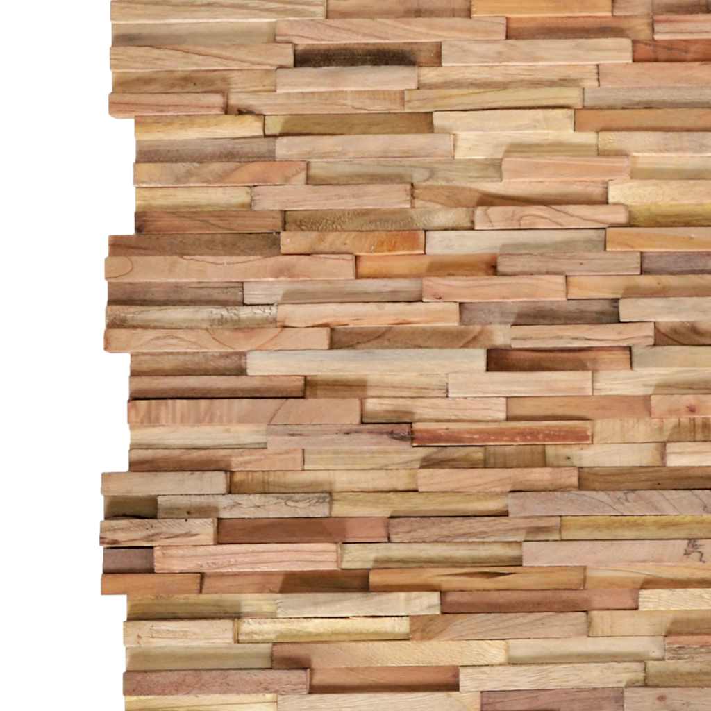 Pannelli per Pareti 10 pz 1,08 m² in Legno Massello di Teak