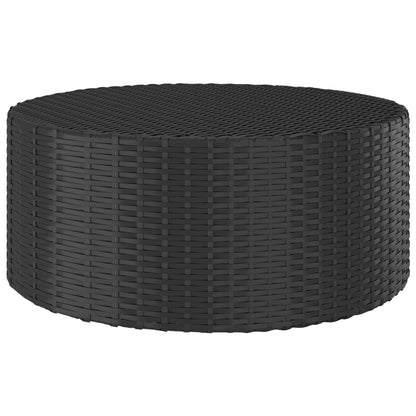 Set Divani da Giardino 9 pz con Cuscini in Polyrattan Nero
