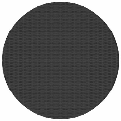 Set Divani da Giardino 5 pz con Cuscini in Polyrattan Nero