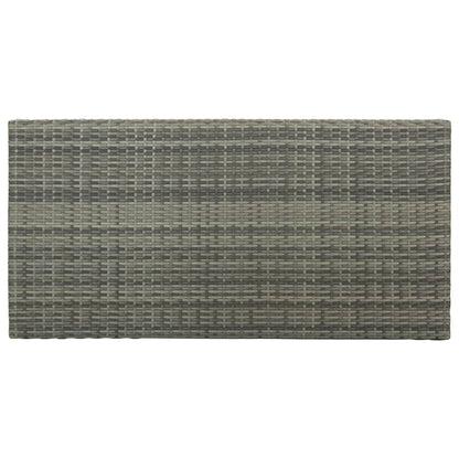 5 pc Garden Bar Set with Gray Polyrattan Cushions