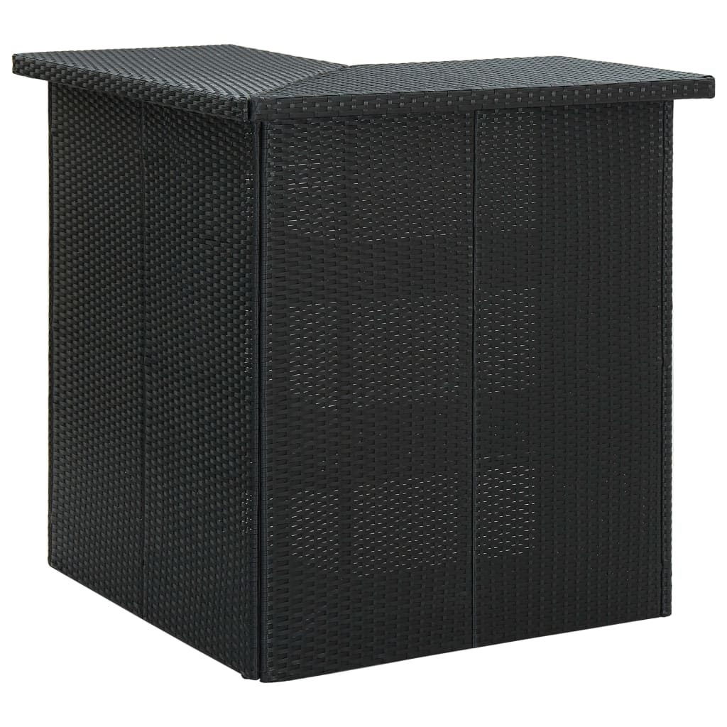 Set da Bar da Giardino 4 pz con Cuscini in Polyrattan Nero | homemem39