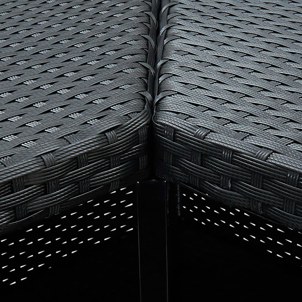 Set da Bar da Giardino 4 pz con Cuscini in Polyrattan Nero | homemem39