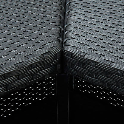 Set da Bar da Giardino 4 pz con Cuscini in Polyrattan Nero | homemem39