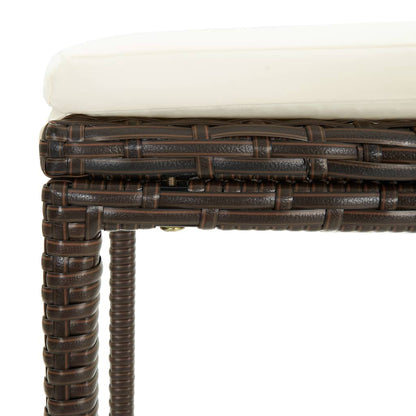 Set da Bar da Giardino 16 pz con Cuscini in Polyrattan Marrone | homemem39