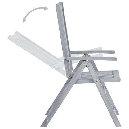 Sedie da Giardino Reclinabili 6 pz con Cuscini Massello Acacia | homemem39