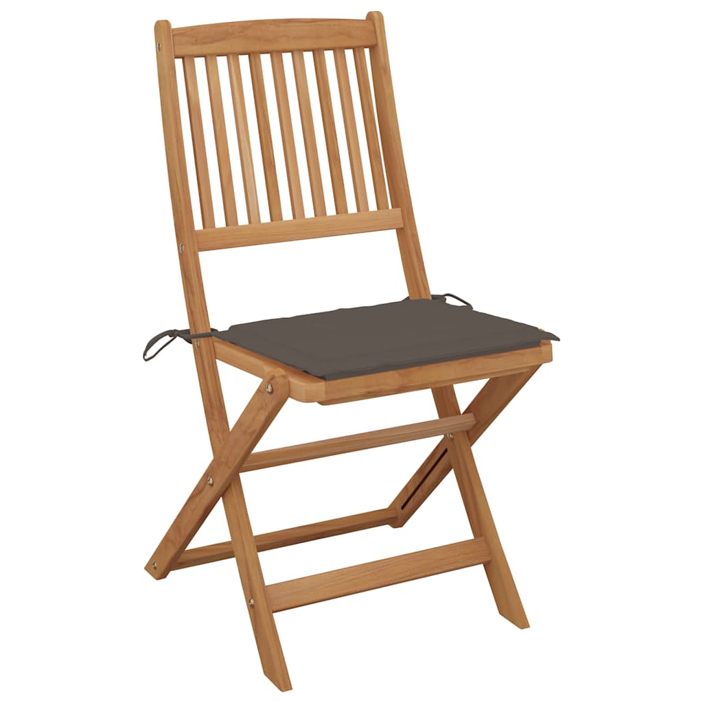 Sedie da Giardino Pieghevoli 6 pz con Cuscini Massello Acacia - homemem39