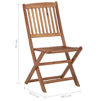 Sedie da Giardino Pieghevoli 6 pz in Legno Massello di Acacia - homemem39