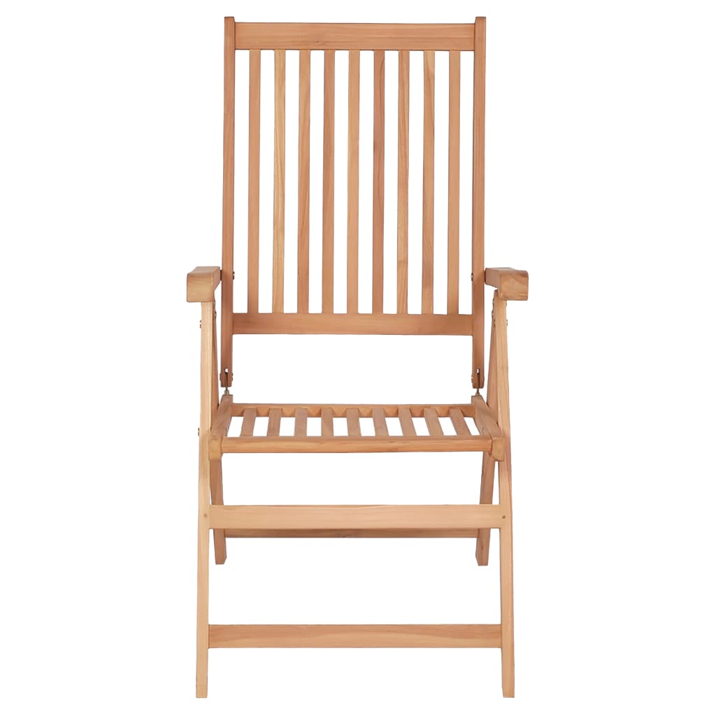 Sedie Reclinabili da Giardino 4 pz in Legno Massello di Teak - homemem39