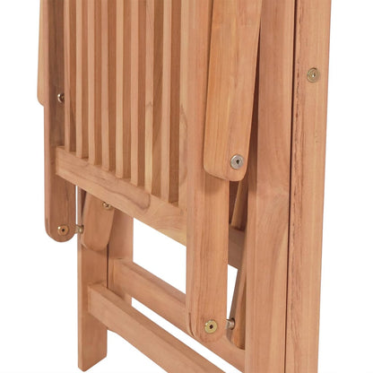 Sedie Reclinabili da Giardino 4 pz in Legno Massello di Teak - homemem39