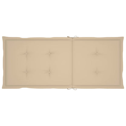 Sedie Giardino 4 pz con Cuscini Beige in Massello di Teak - homemem39