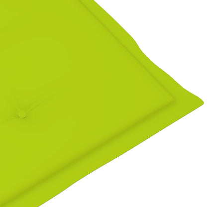 Sedie Giardino 4 pz e Cuscini Verde Brillante Massello di Teak - homemem39