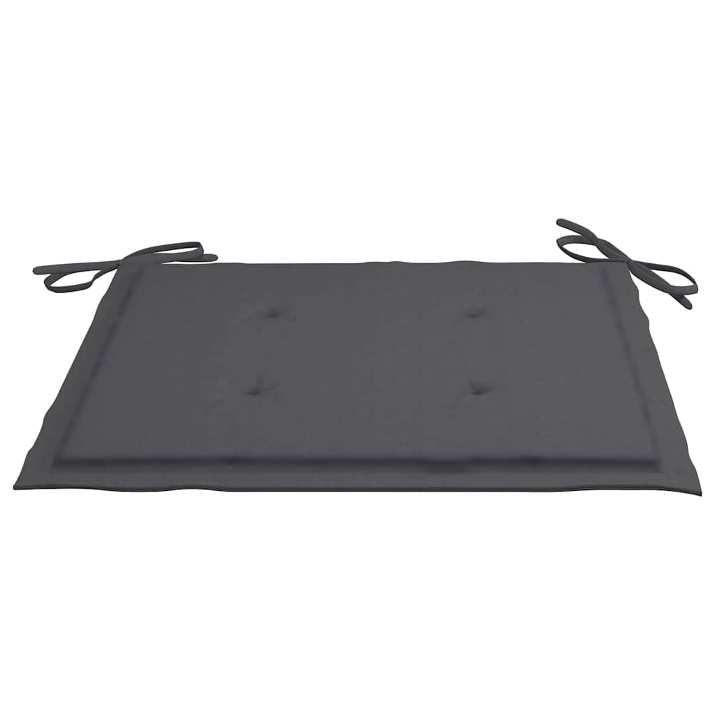 Sedie da Giardino con Cuscini Antracite 6 pz Massello di Teak - homemem39
