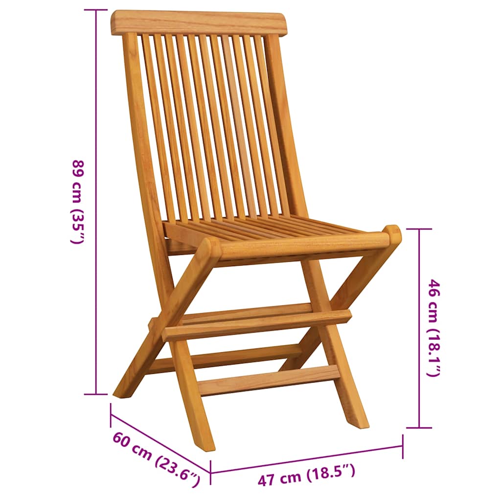 Sedie da Giardino con Cuscini Beige 6 pz in Massello di Teak