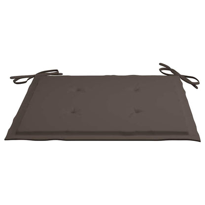 Sedie da Giardino Cuscini Grigio Talpa 6 pz in Massello di Teak - homemem39
