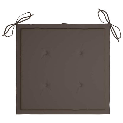 Sedie da Giardino Cuscini Grigio Talpa 6 pz in Massello di Teak - homemem39