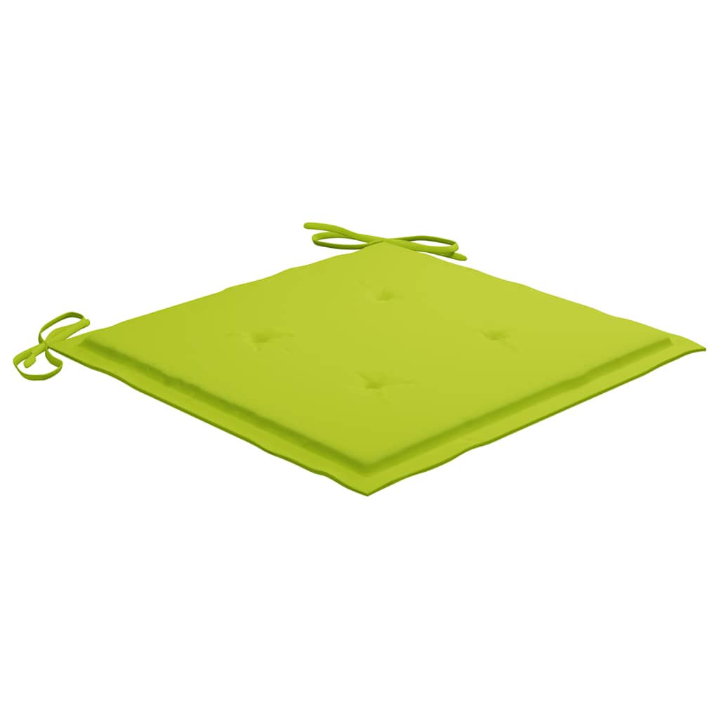Sedie da Giardino Cuscini Verde Brillante 6 pz Massello di Teak - homemem39