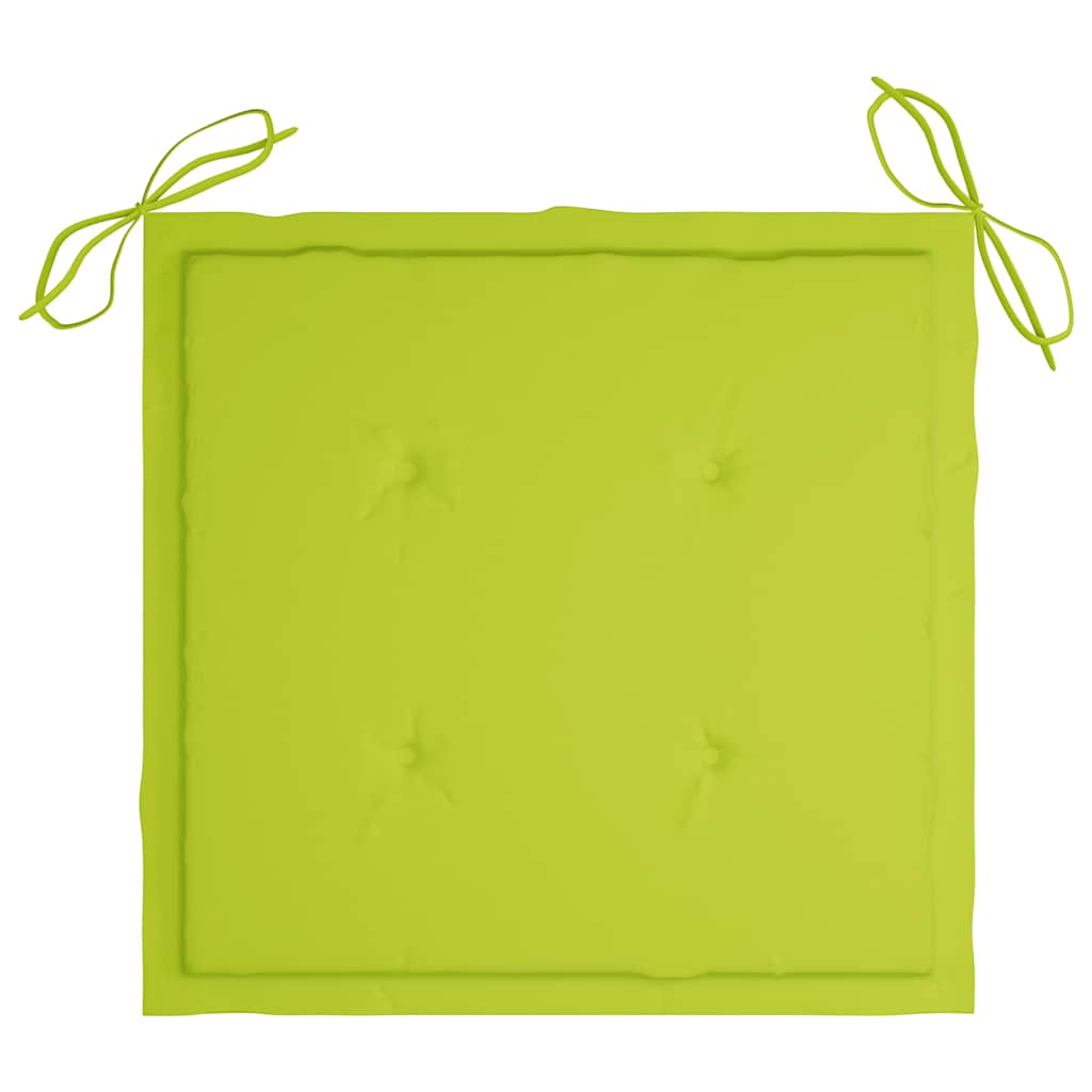 Sedie da Giardino Cuscini Verde Brillante 6 pz Massello di Teak - homemem39