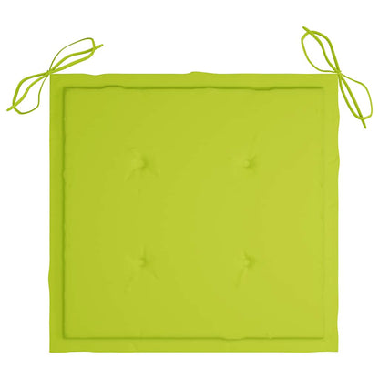 Sedie da Giardino Cuscini Verde Brillante 6 pz Massello di Teak - homemem39