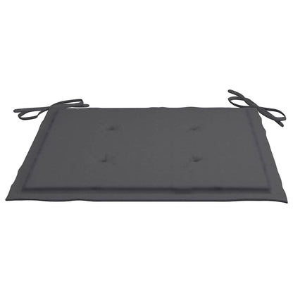 Sedie da Giardino con Cuscini Antracite 4pz Legno Massello Teak - homemem39