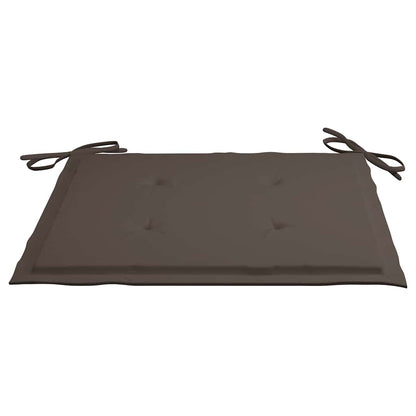 Sedie da Giardino con Cuscini Tortora 4 pz Legno Massello Teak - homemem39