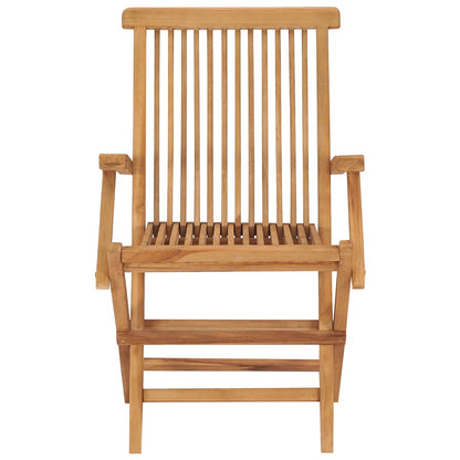 Sedie Giardino con Cuscini Bianco Crema 4pz Legno Massello Teak - homemem39