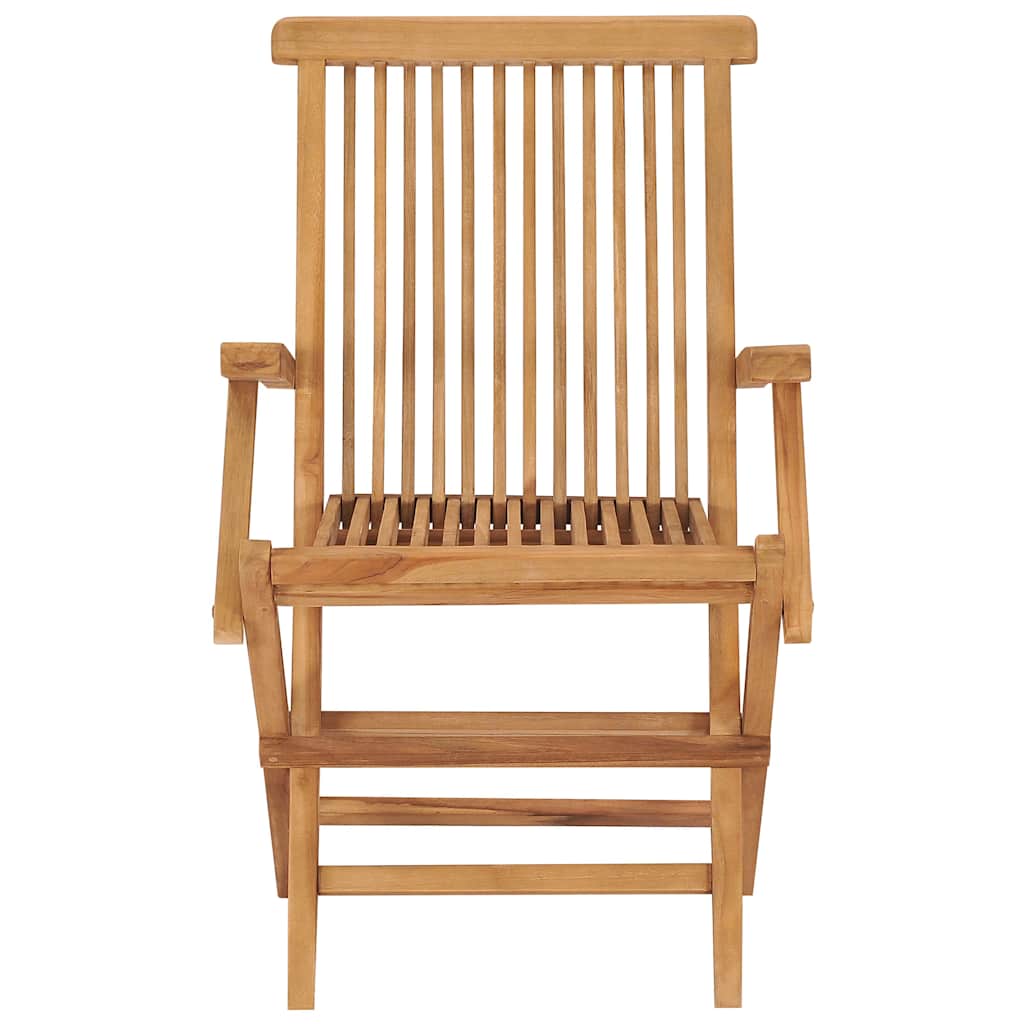 Sedie da Giardino con Cuscini Blu 4 pz Legno Massello di Teak