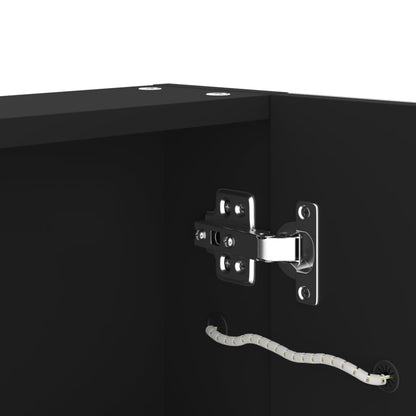 Armadietto Bagno con Specchio e LED 60x14x62 cm | homemem39