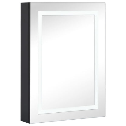 Armadietto Bagno con Specchio e LED 50x13x70 cm | homemem39