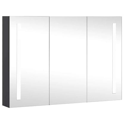 Armadietto Bagno con Specchio e LED 89x14x62 cm | homemem39