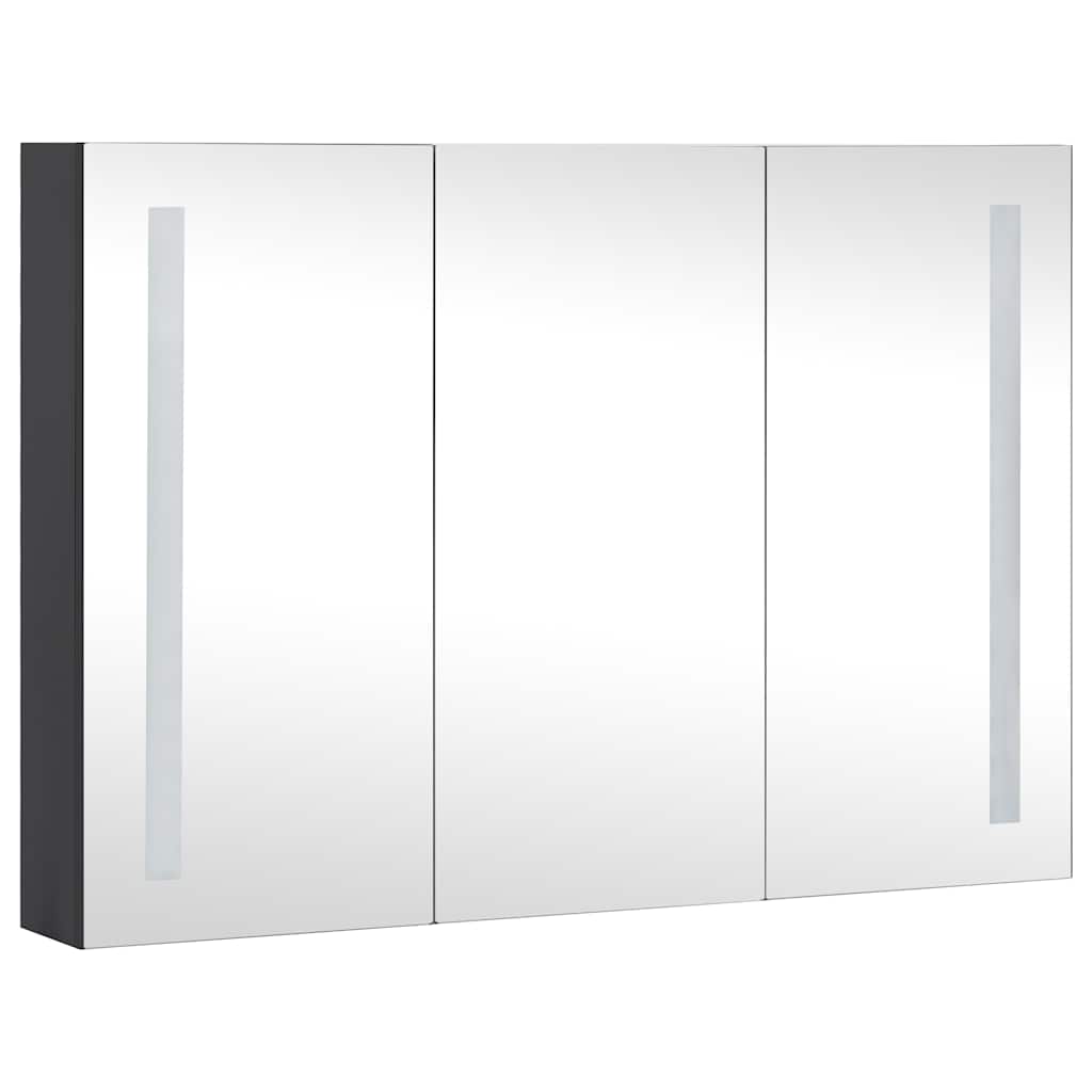 Armadietto Bagno con Specchio e LED 89x14x62 cm | homemem39