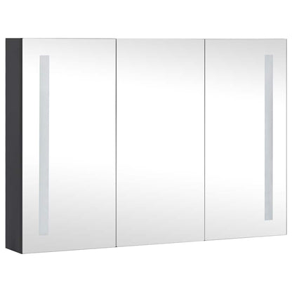 Armadietto Bagno con Specchio e LED 89x14x62 cm | homemem39