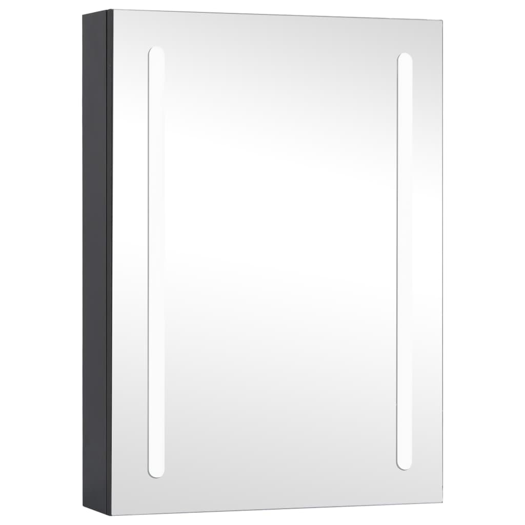 Armadietto Bagno con Specchio e LED 50x13x70 cm | homemem39