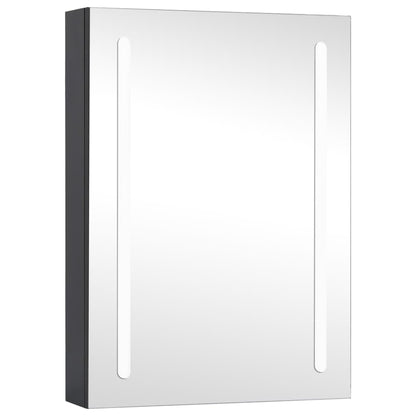 Armadietto Bagno con Specchio e LED 50x13x70 cm | homemem39