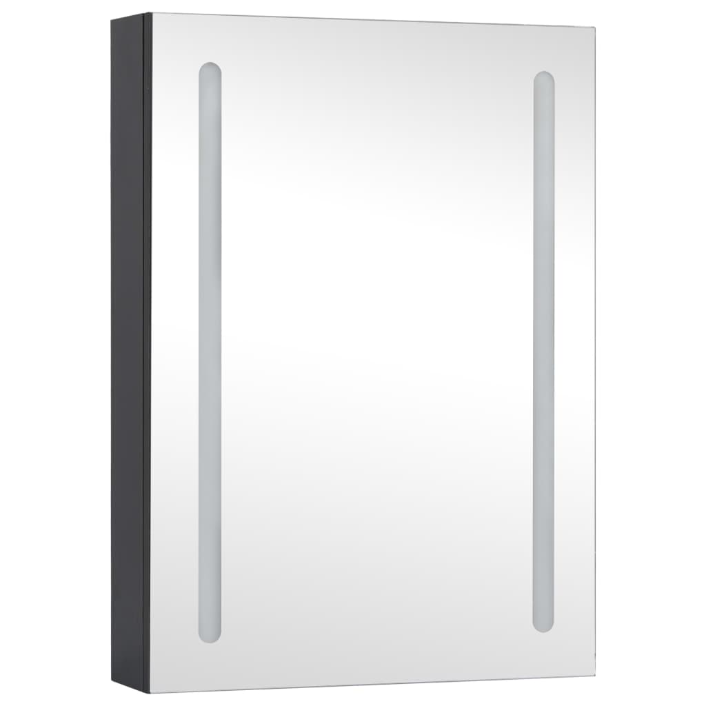 Armadietto Bagno con Specchio e LED 50x13x70 cm | homemem39