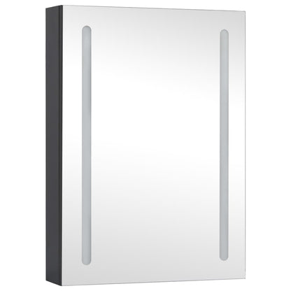 Armadietto Bagno con Specchio e LED 50x13x70 cm | homemem39