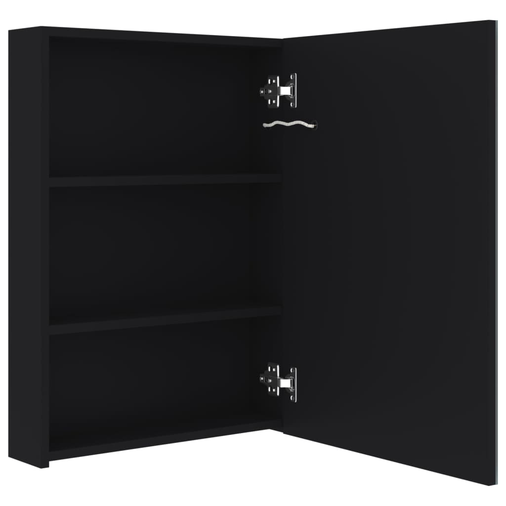 Armadietto Bagno con Specchio e LED 50x13x70 cm | homemem39