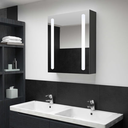 Armadietto Bagno con Specchio e LED 50x13x70 cm | homemem39
