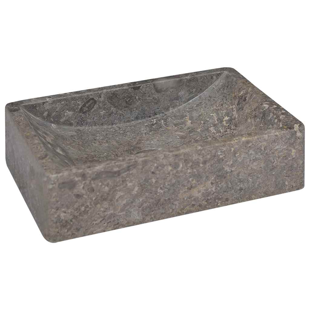 Lavello 45x30x12 cm Marmo Lucido Grigio - homemem39