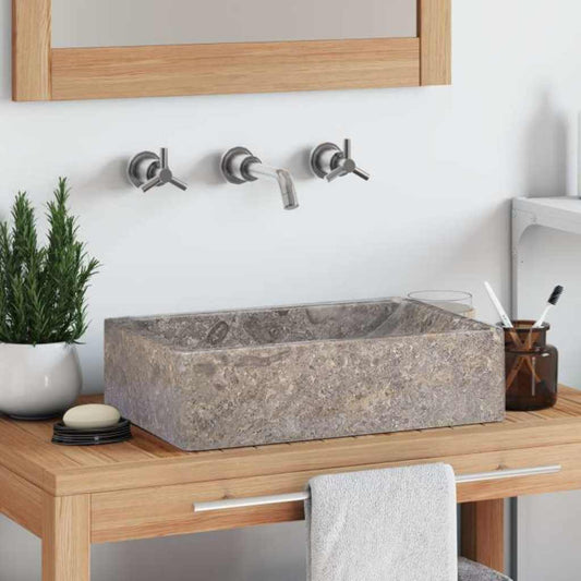 Lavello 45x30x12 cm Marmo Lucido Grigio