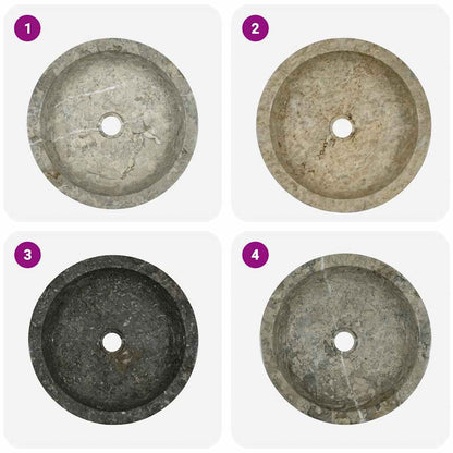 Lavandino Grigio Ø40x12 cm in Marmo